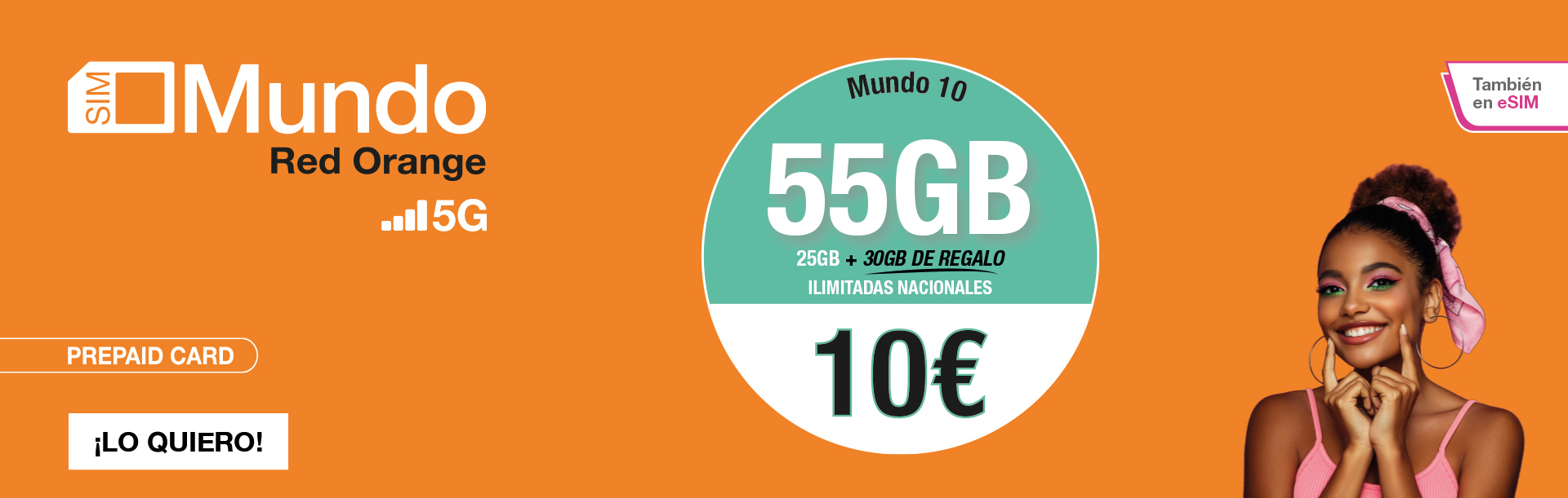 Orange Spain - Tarjeta SIM Prepago 25GB en España, 5€ de saldo, 5.000  Minutos Nacionales, 50 Minutos internacionales